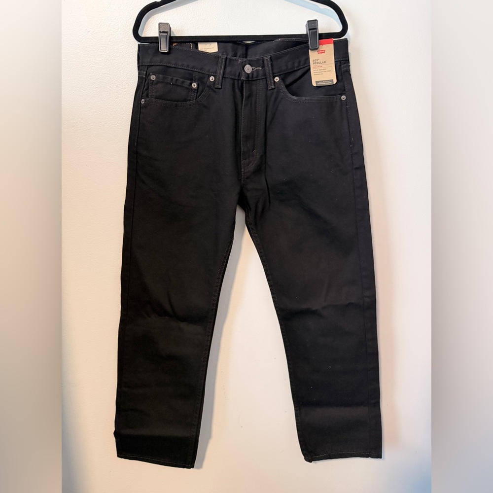 Levi’s 505 Jeans Black Mens Size 34 x 30 NWT